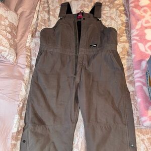 Women's Brown Cargo Overalls